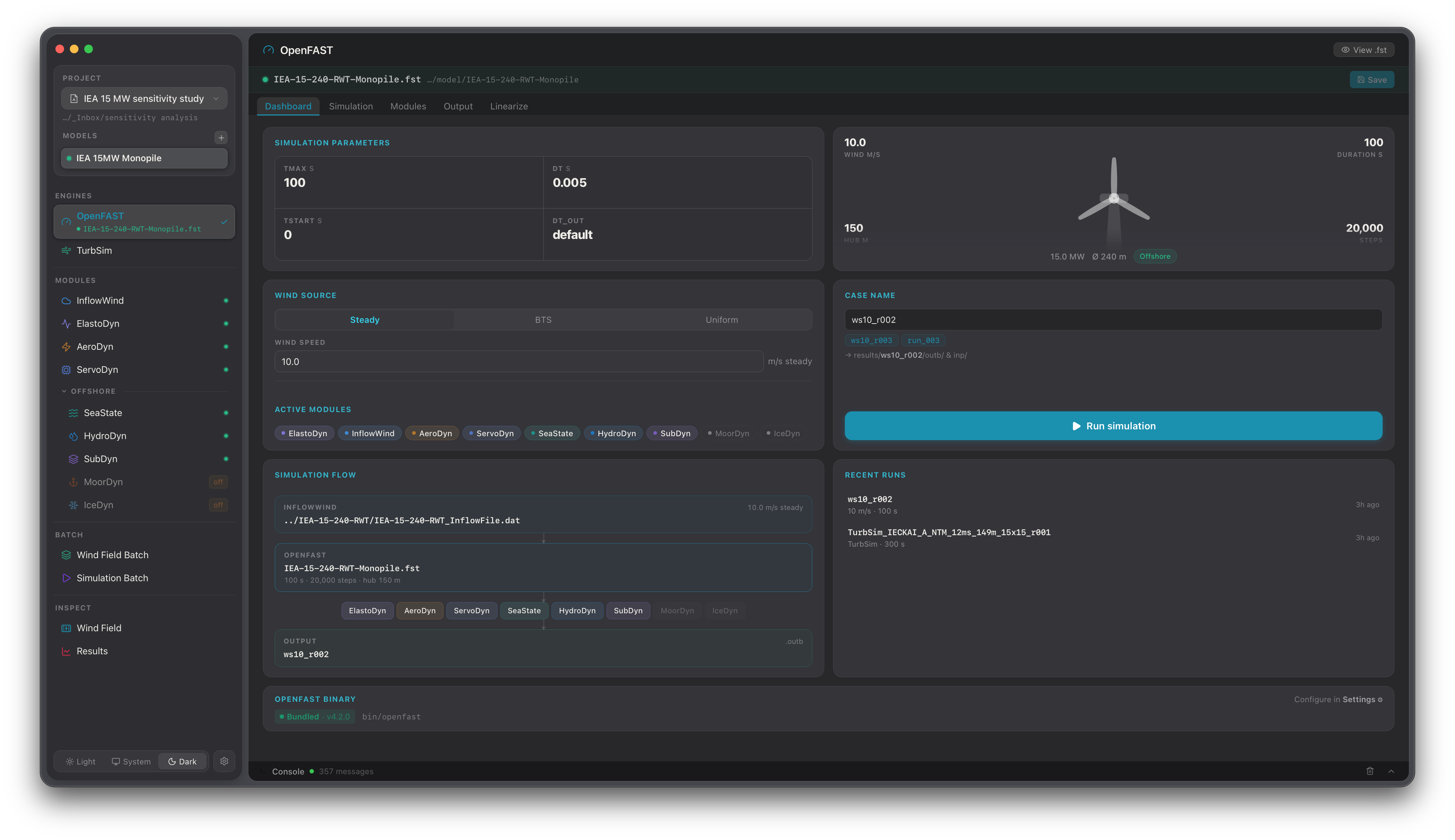 FlowUrja Studio dark mode